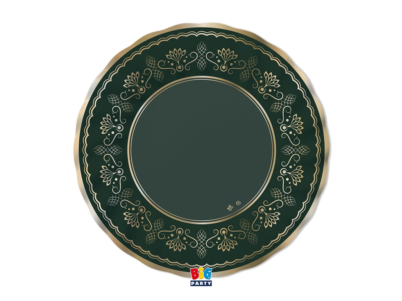 6 piatti 30cm royal green gold