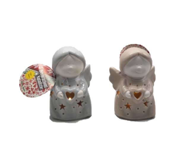 Angelo lucido con luce 11x6x7,3cm