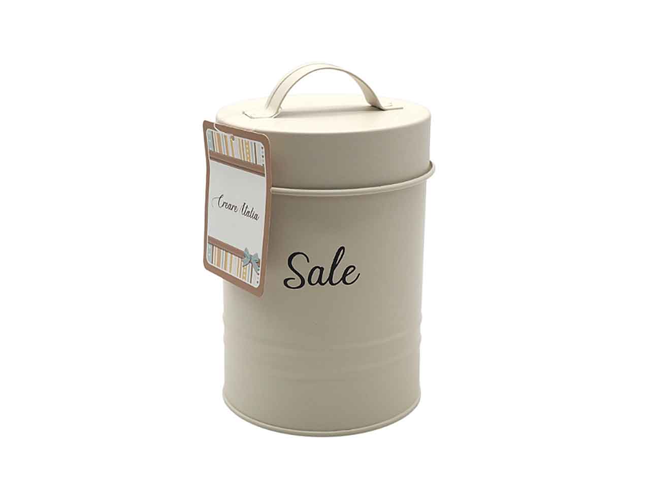 Barattolo sale latta h.16xd.10cm