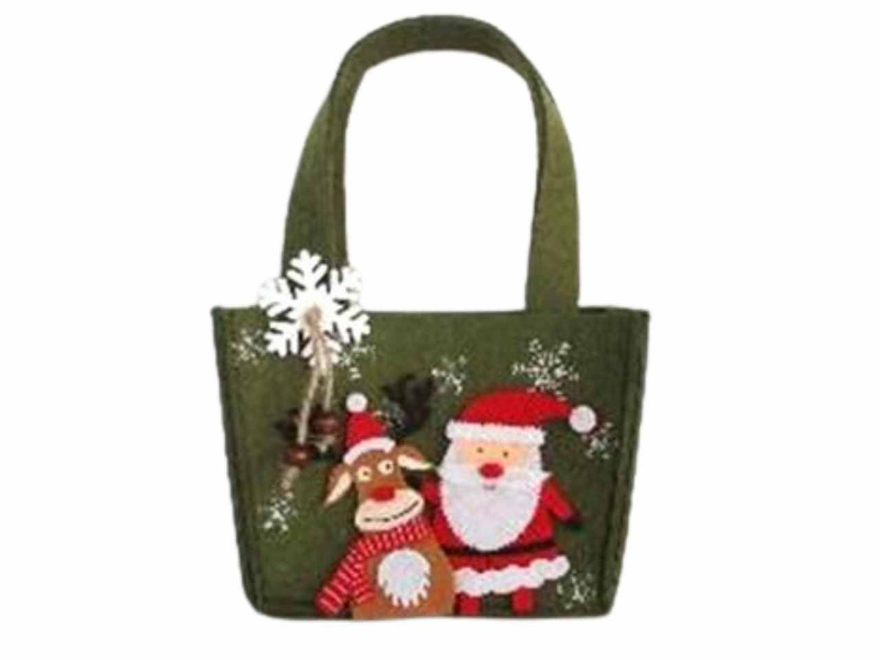 P.tutto pannolenci renna/babbo natale c/manico 11x16x8cm iimis