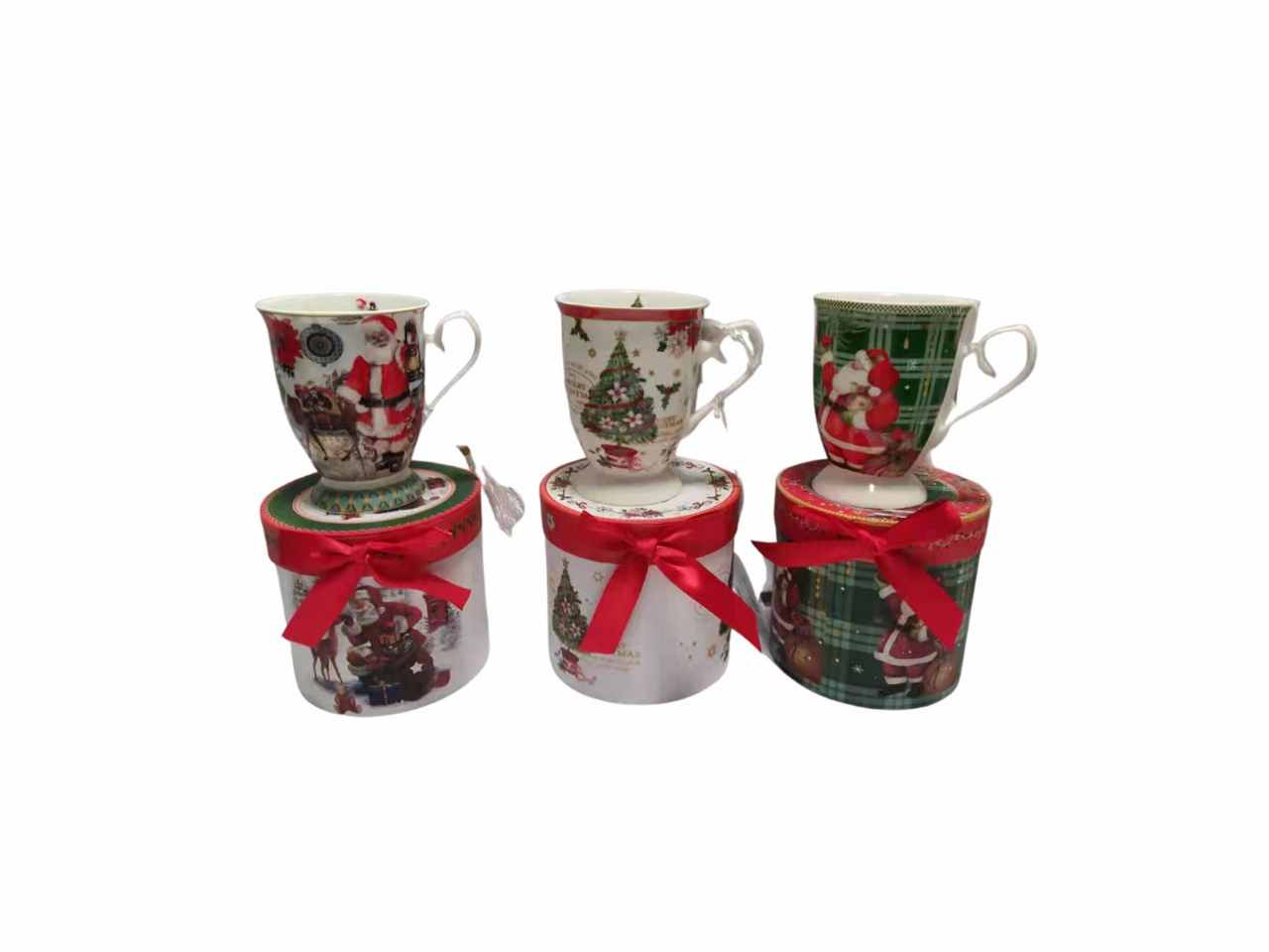 Tazza 11,2x11,5xd.9cm disegno natale 2 ass.