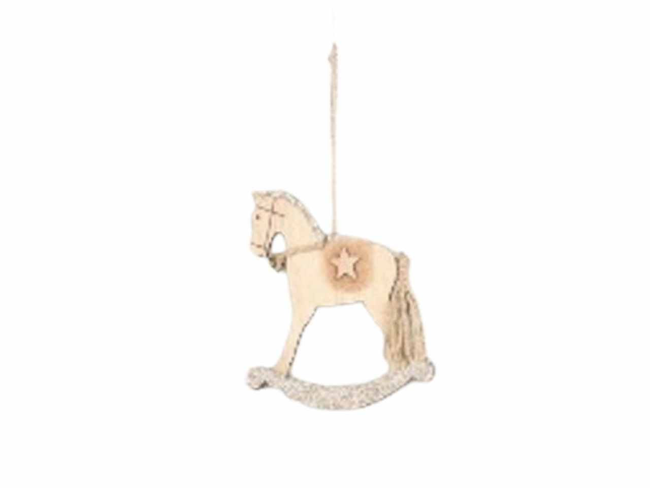 Cavallo a dondolo da appendere legno h12x11cm