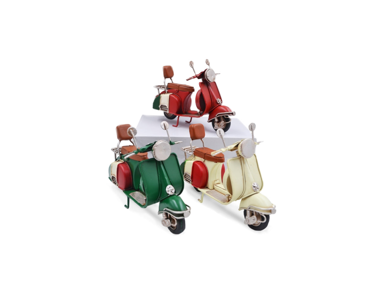 Modellino decorativo simil Vespa vintage in metallo 3 colori assortiti - Sud Import