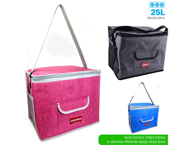 Linea jeans borsa termica carrera a pozzetto 25l 36x23x30cm
