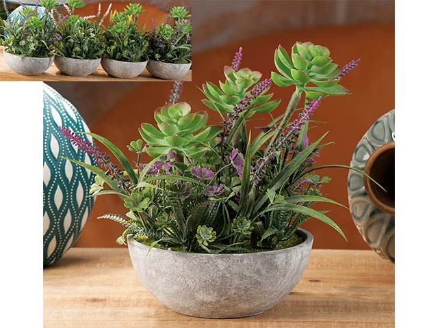 Vaso con lavanda d16x24,5 53678