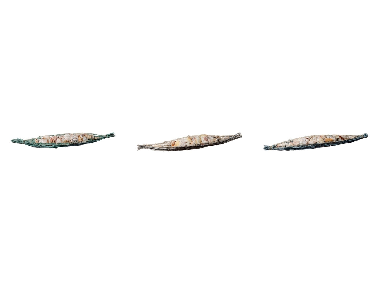 Sassi decorativi per vasi con conchiglie, barca marina, ideale per decorazione estiva - 61x9x6cm - Star