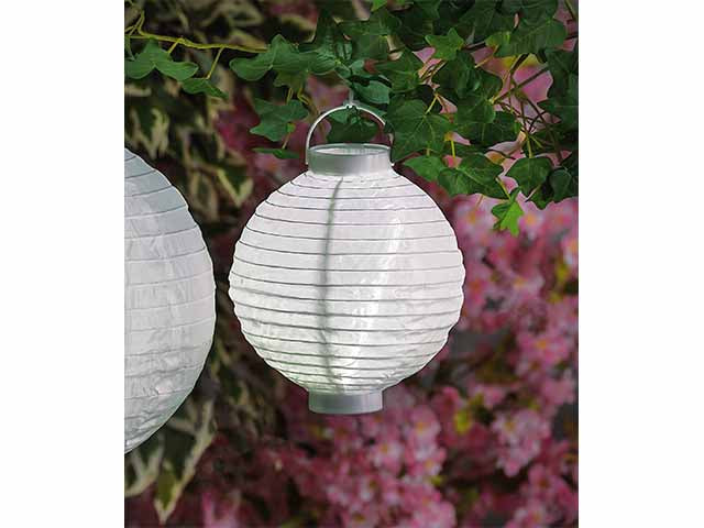 Lanterna bianca con led 20xh22cm 57598