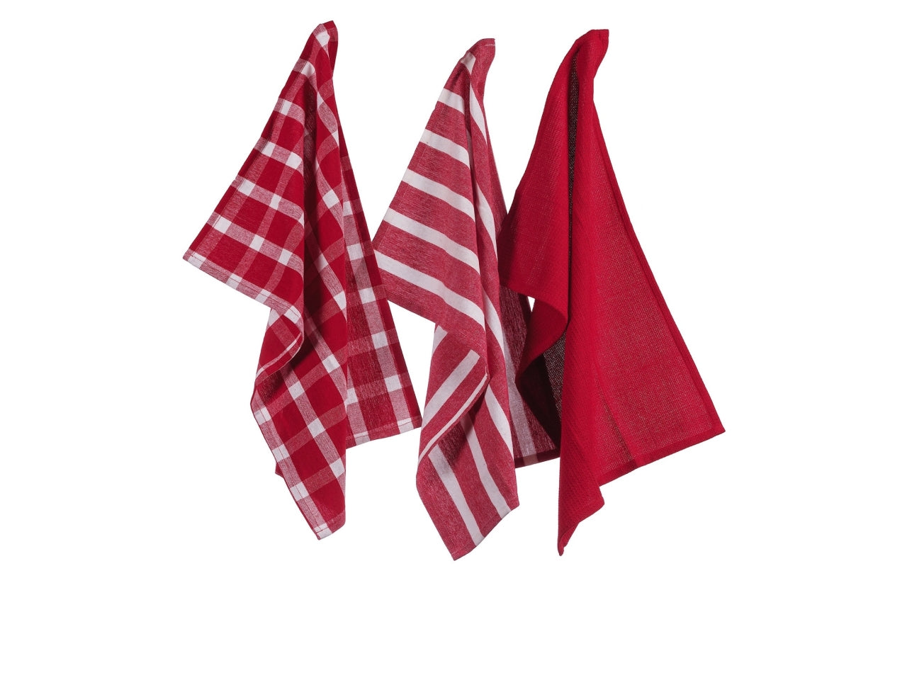 Set di 3 strofinacci cucina in cotone 40x60cm tartan - 3 modelli assortiti - 180g/mq - Star