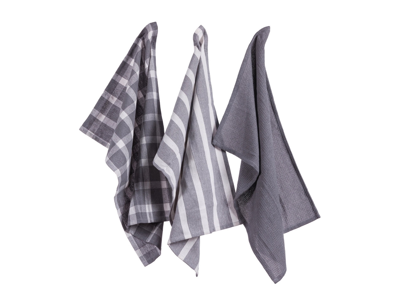 Set di 3 strofinacci cucina in cotone 40x60cm tartan - 3 modelli assortiti - 180g/mq - Star
