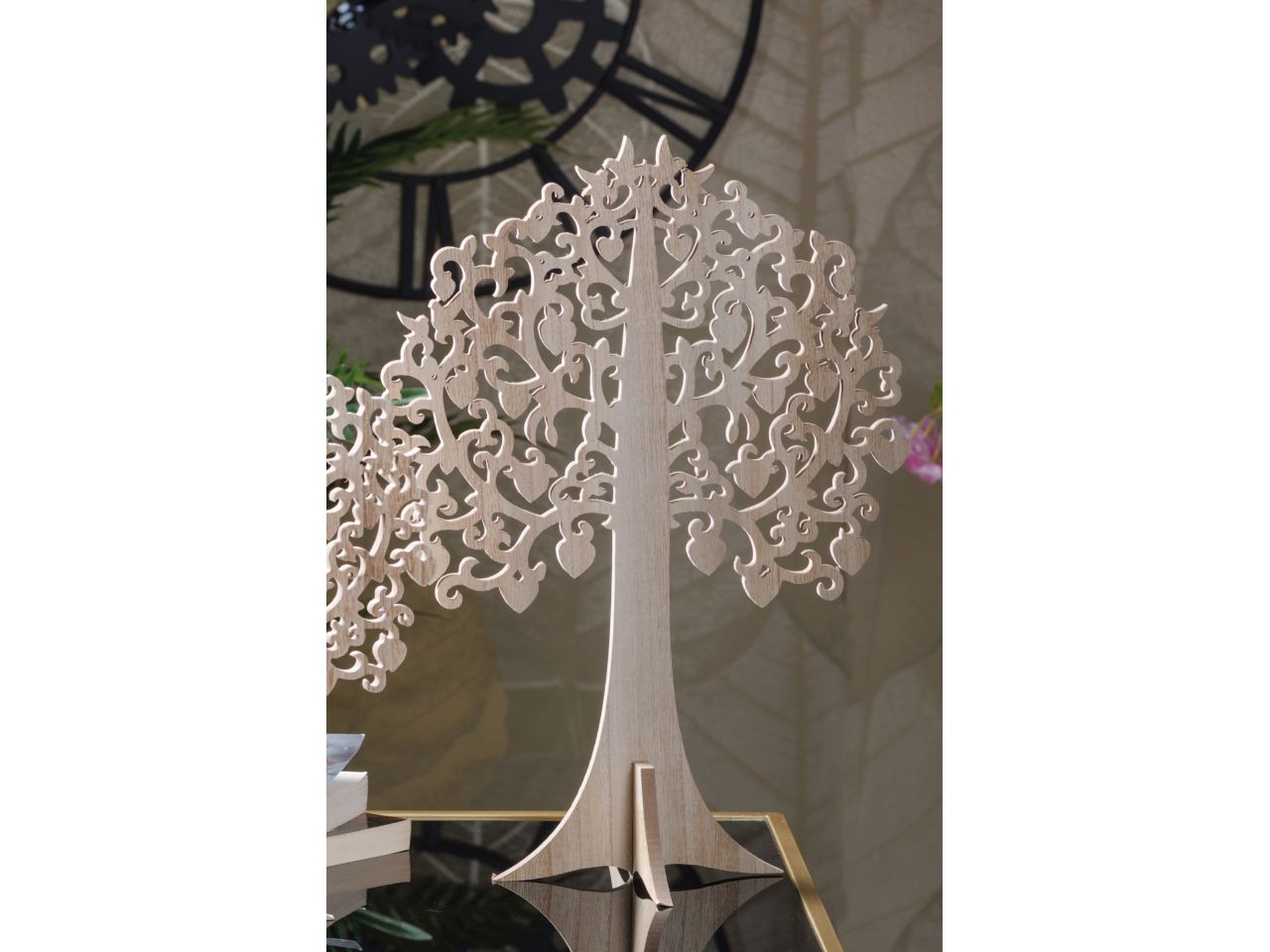 Albero della vita in mdf per decorazione 37x20xh50cm