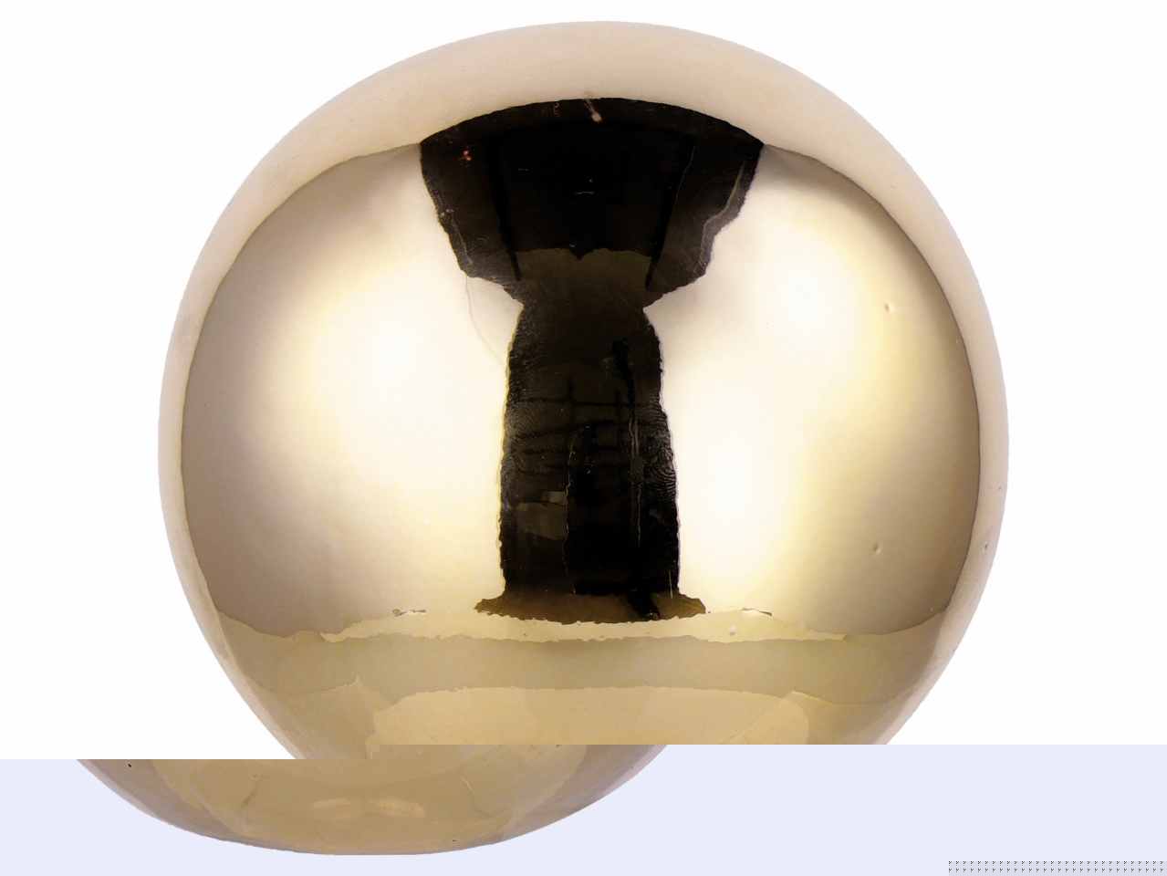 Sfera in ceramica natalizia d.10,5cm nei colori oro argento e rosa