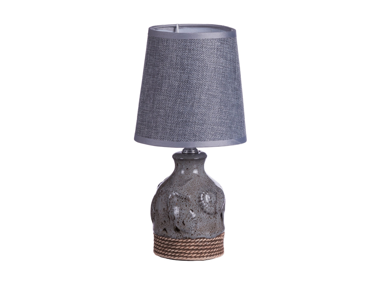Lampada da scrivania, stile marinaro, fantasia mare, base in ceramica e paralume in poliestere - d.13xh.28 cm - colori assortiti - star