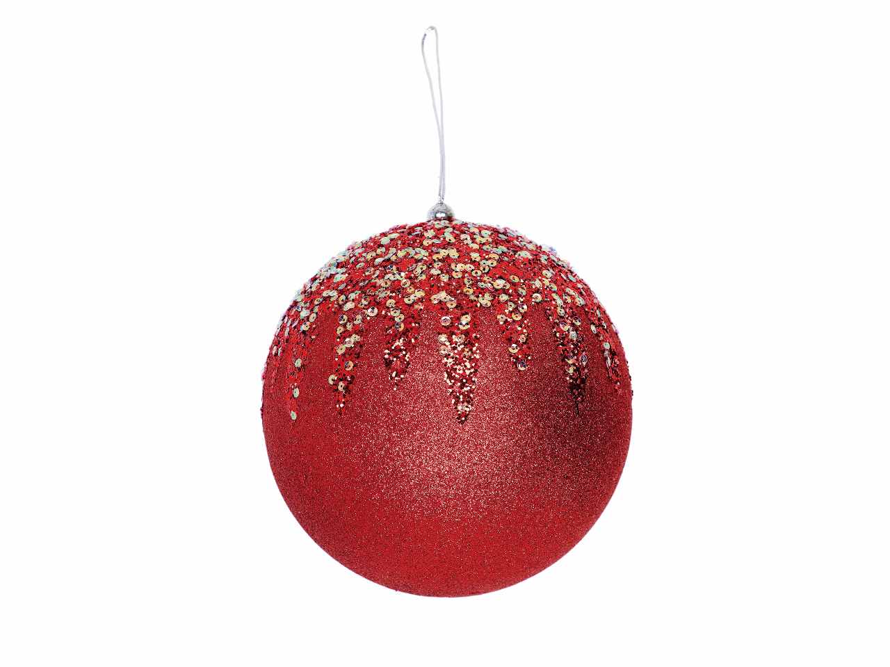 Pallina di natale d.18cm nei colori argento, rosso, oro e rosa