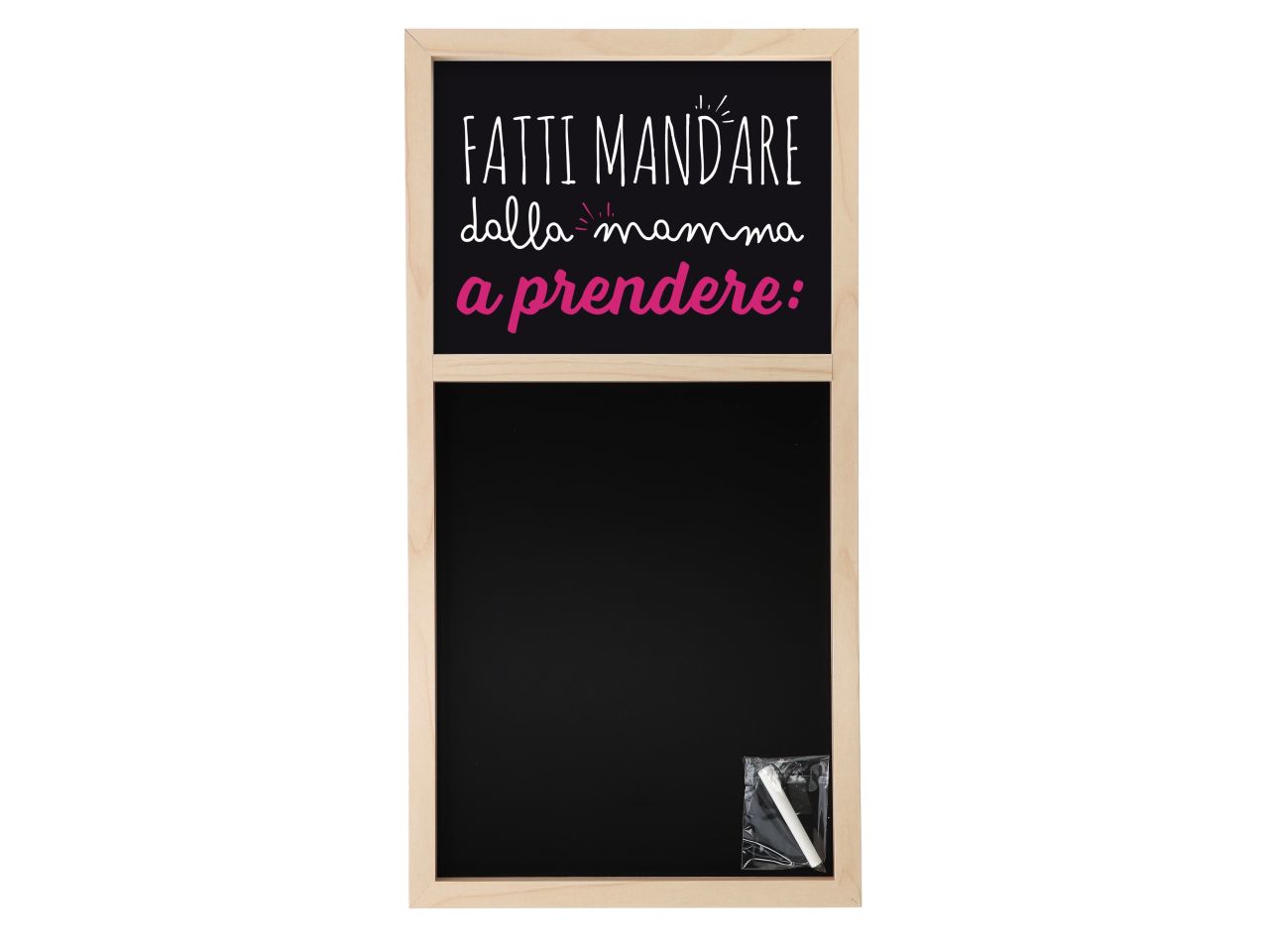 Lavagna in legno con gessetto 31x60cm in 6 decorazioni assortite