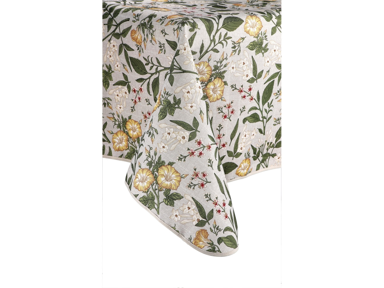 Tovaglia rettangolare antimacchia floreale in poliestere, ideale per 6 posti, multicolor, stile country - 140x180cm - Star