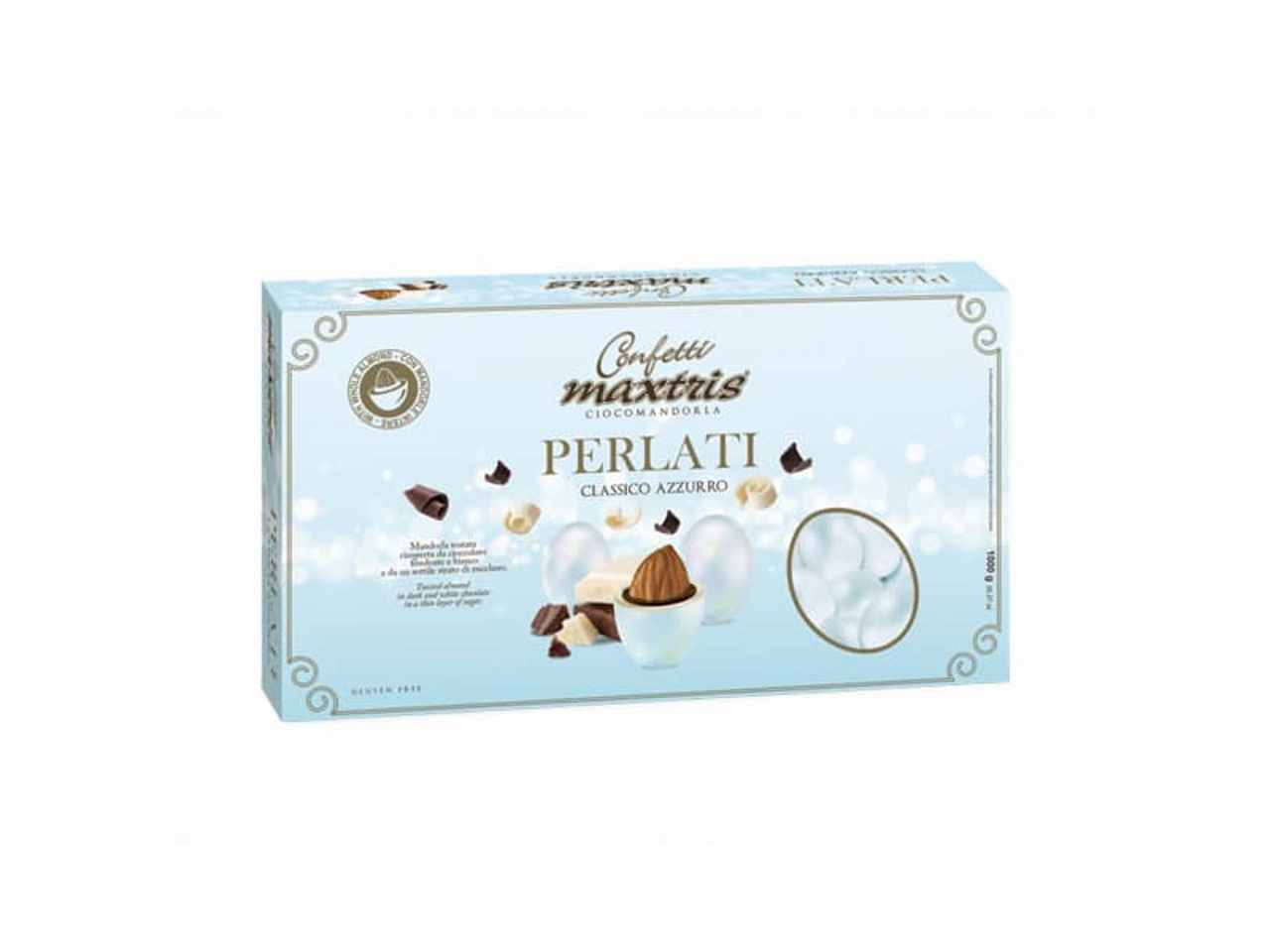 Confetti maxtris perlati azzurri 500gr maxperc500