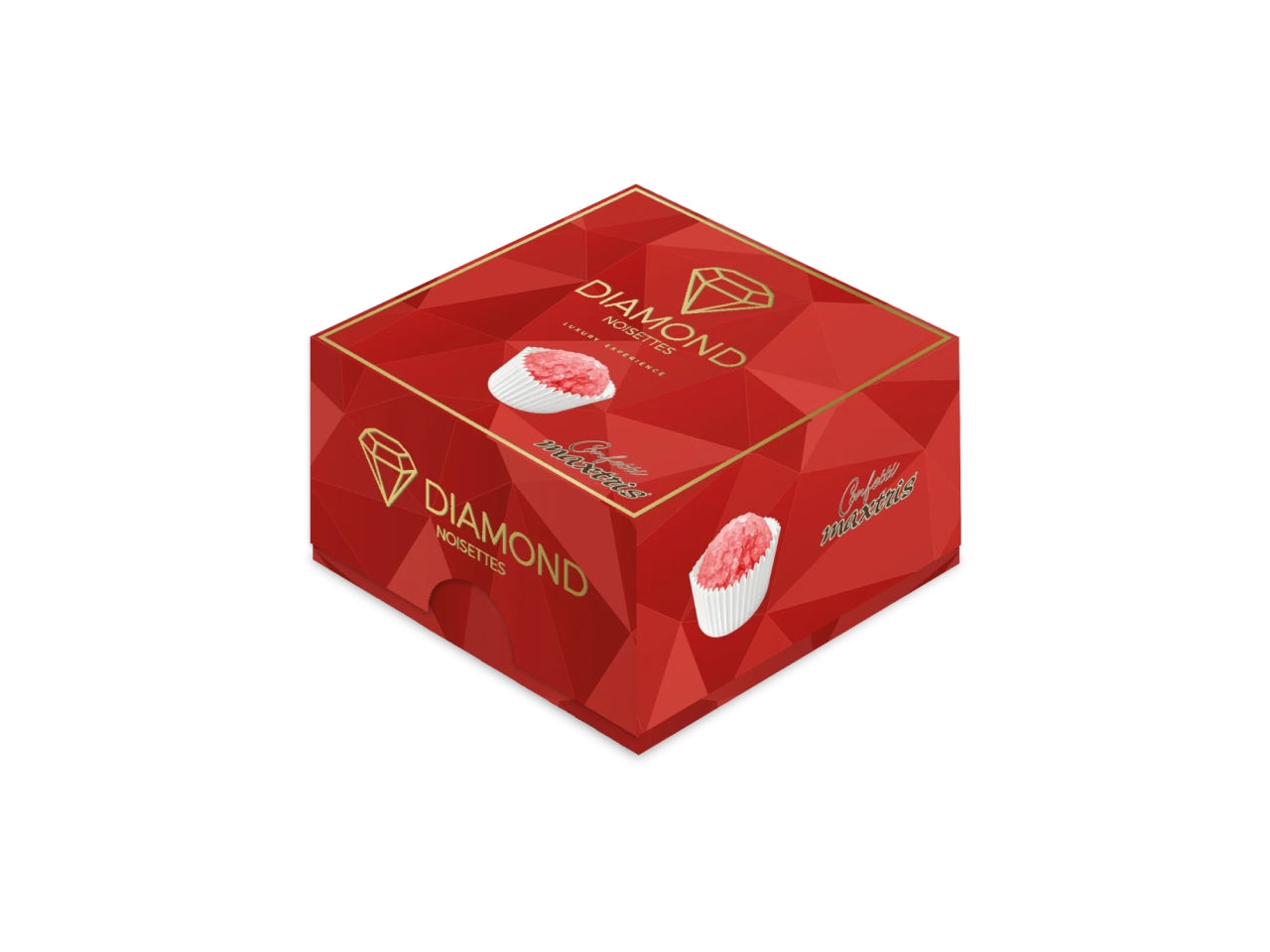 Confetti Maxtris Rosso ricoperti di cioccolato bianco e fondente per bomboniere di laurea - Diamond - 500g
