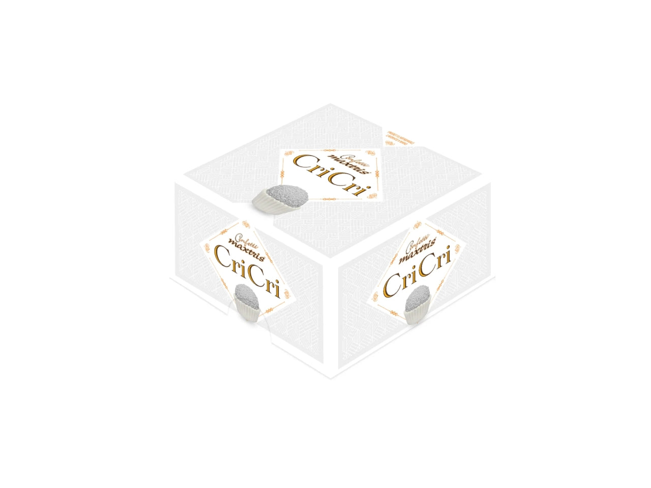 Confetti Maxtris Bianco ricoperti di cioccolato bianco e fondente per bomboniere - CriCri - 500g
