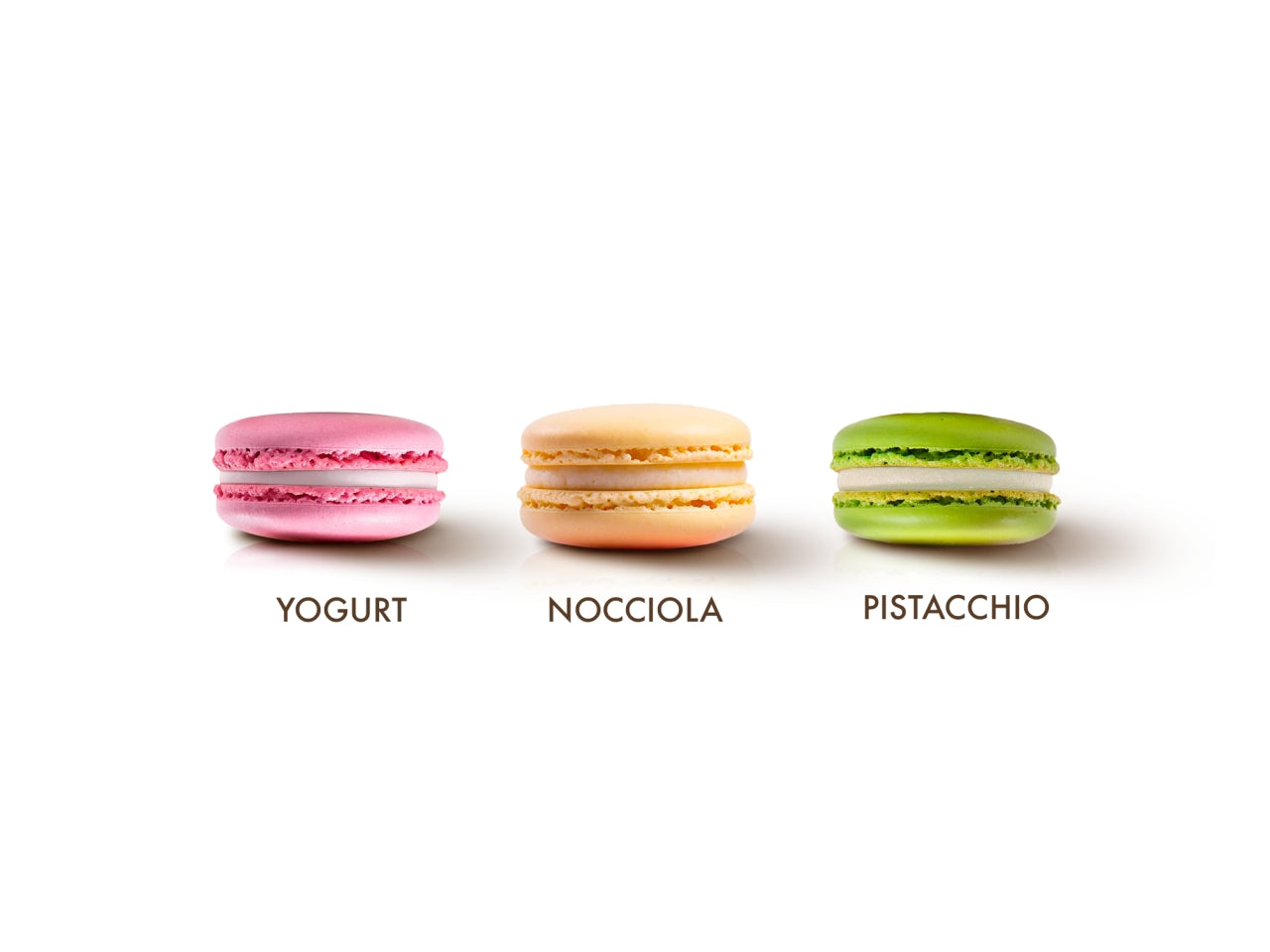 Macarons Maxtris Assortiti alla Nocciola, Pistacchio e Yogurt per bomboniere - 15 pezzi - 210gr