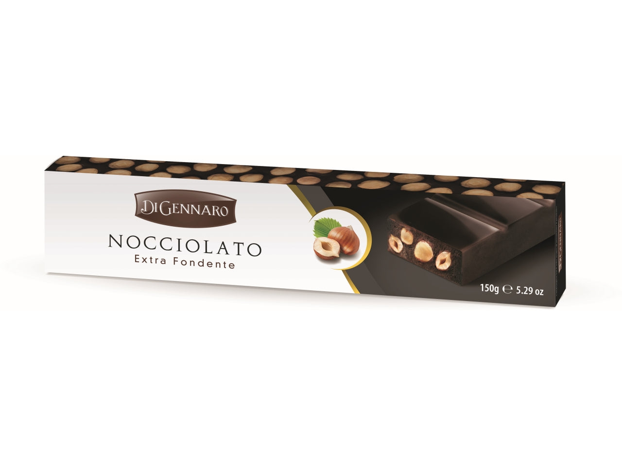 Torrone nocciolato extra fondente 150gr