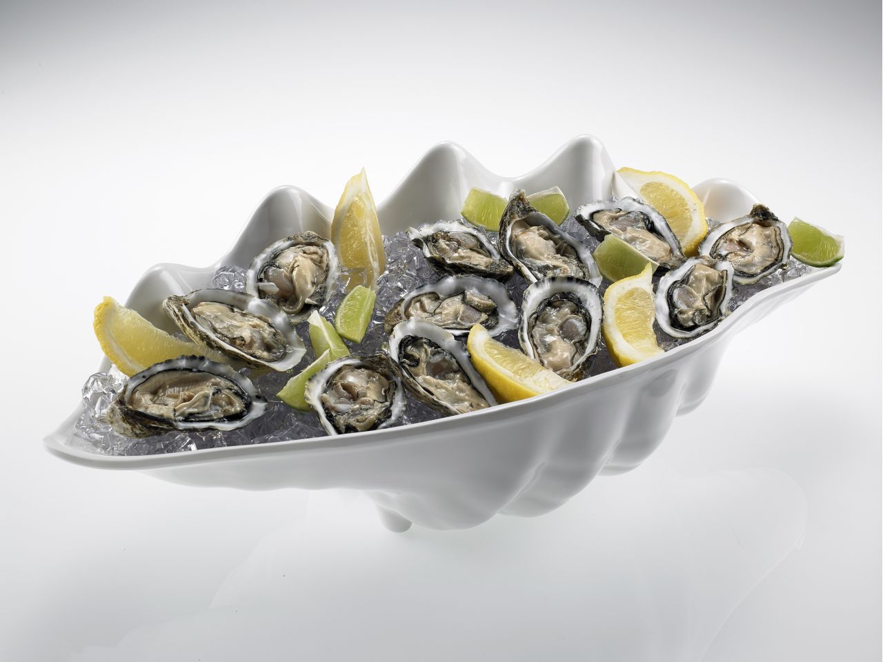Vassoio conchiglia melamina 55x28xh.17cm