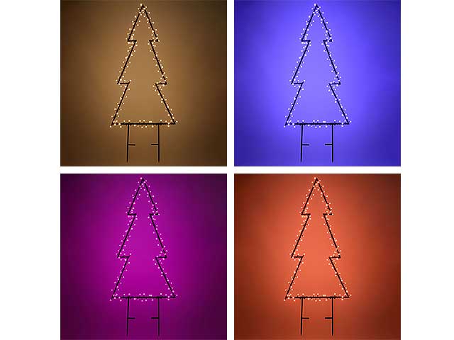 Wonder albero 140led 140cm bianco caldo / multicolor 67998 $