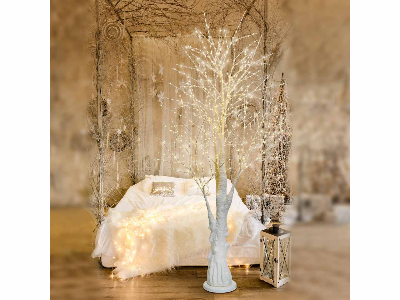 Albero 900 microled bianco caldo 210cm uso esterno