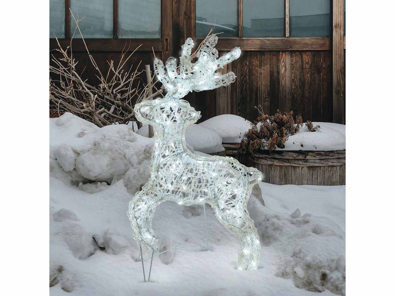 Renna galoppnate 60cm 120led bianco freddo uso esterno