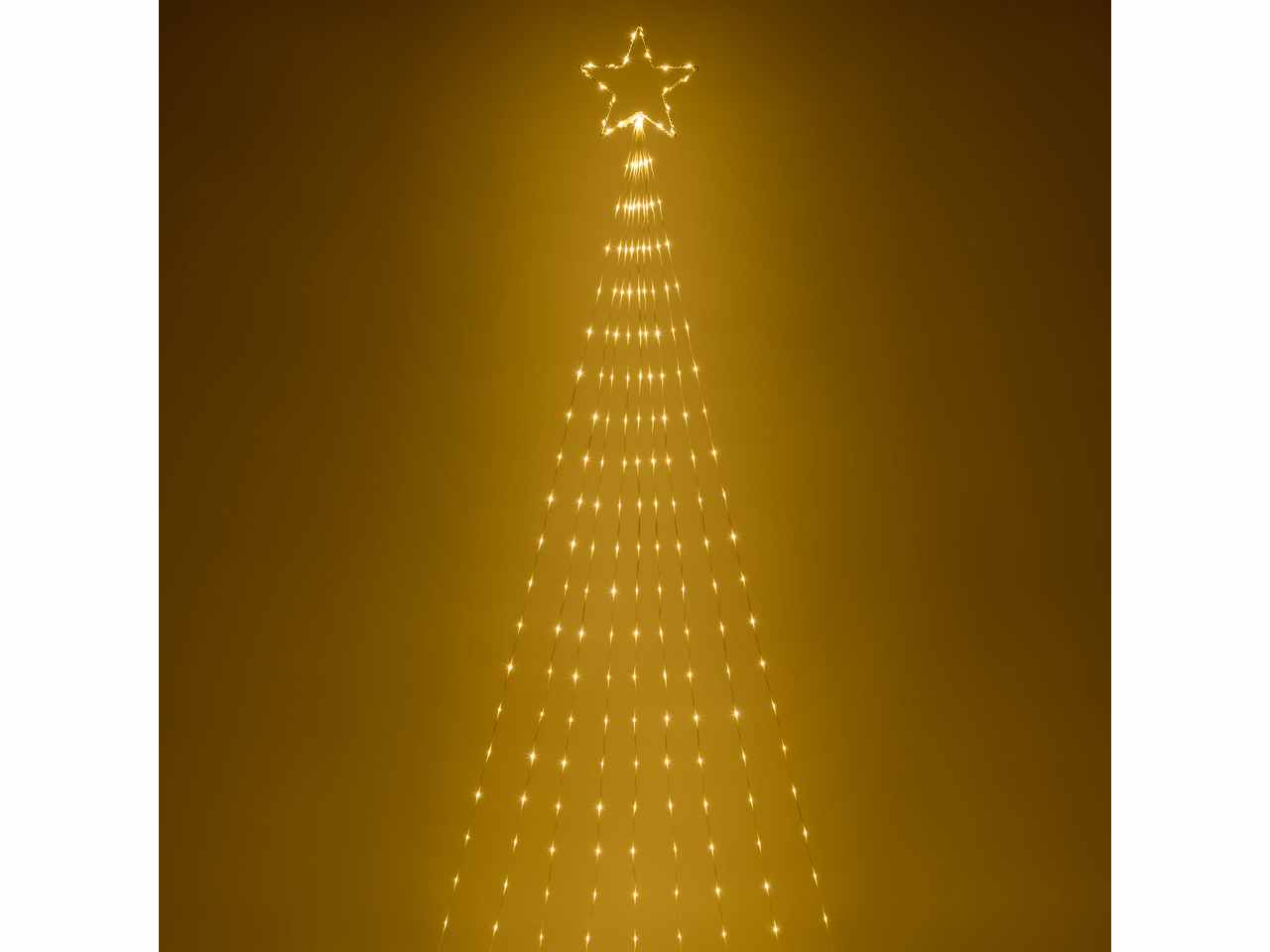 Albero stella 290led bianco caldo uso esterno