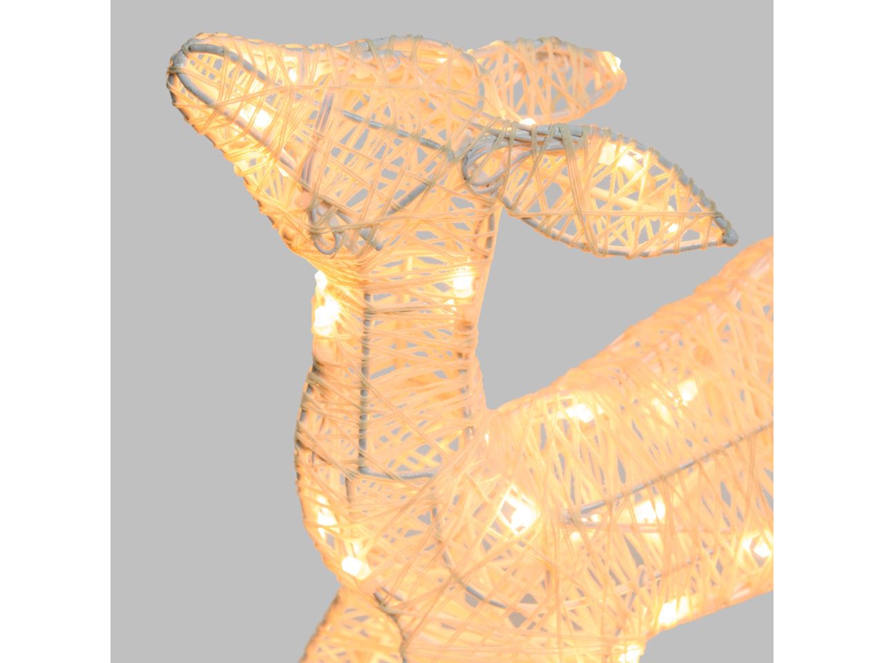 Renna 3d cucciolo misura h.40cm con 60 led traditional per uso interno ed esterno
