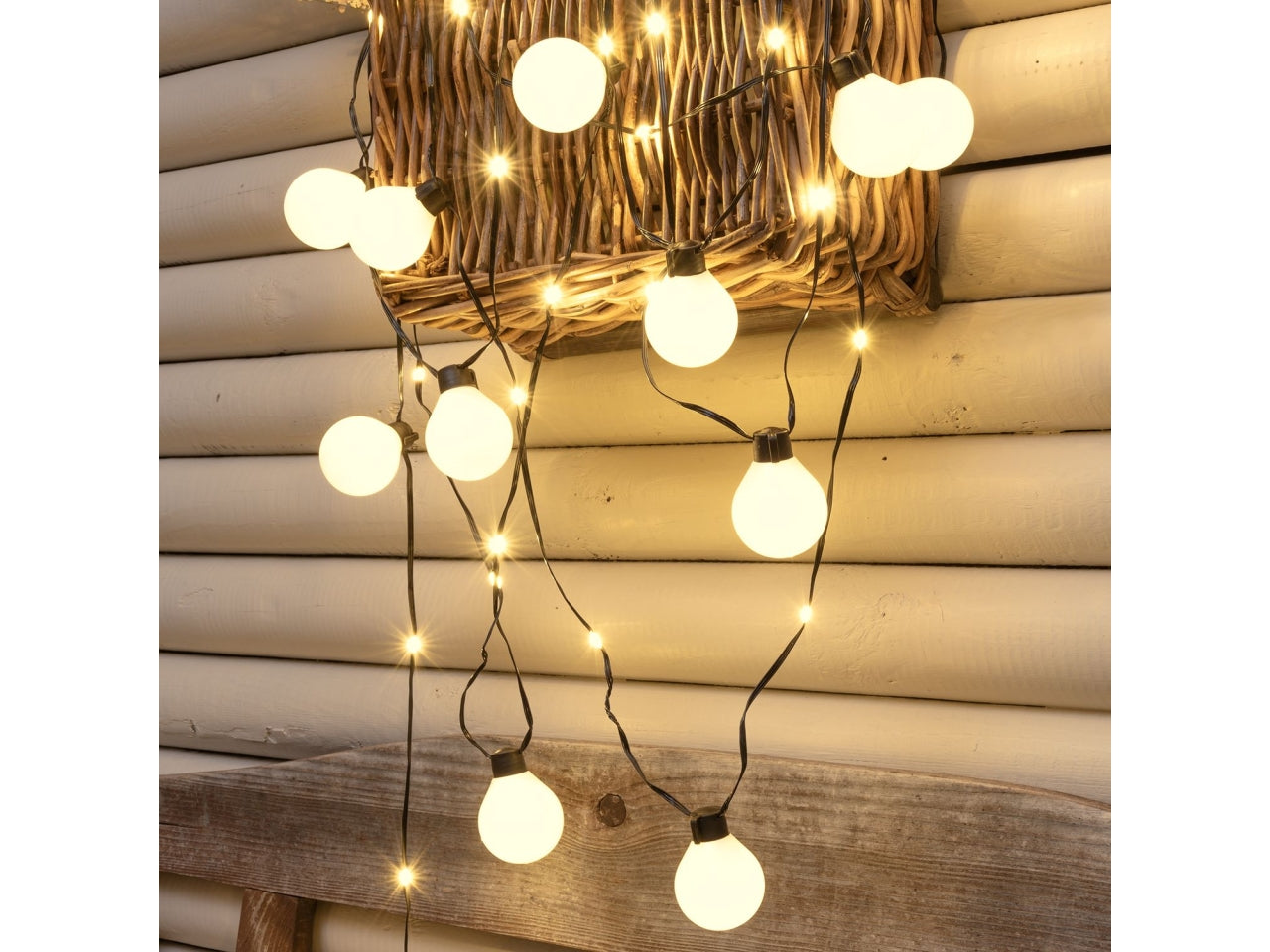 Catena luminosa 10 m da 25 lampadine bianco caldo 75511 - Lotti