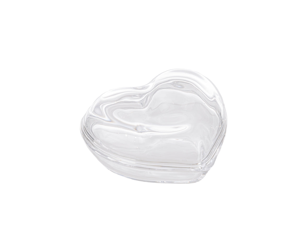Scatola cuore in vetro misura 11,5x10xh.5cm
