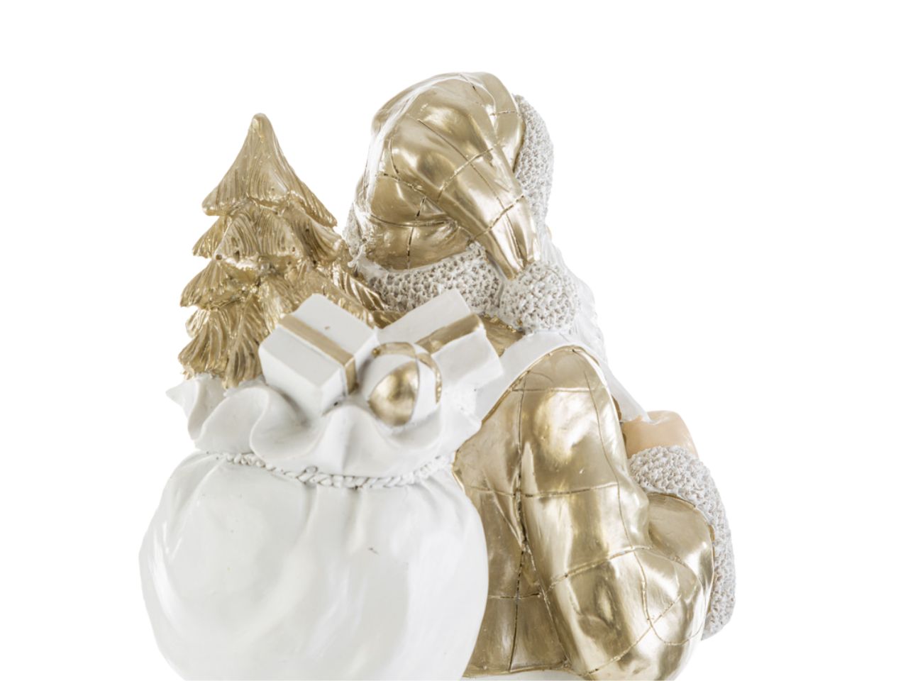Babbo natale in resina oro 19,5x18xh.47 cm