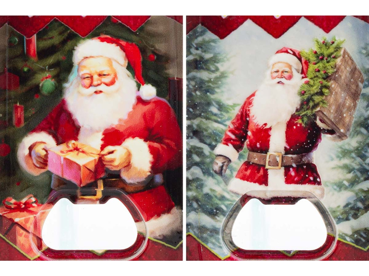 Apribottiglie magnetico babbo natale 5,5x11cm in 4 assortimenti - Le Stelle