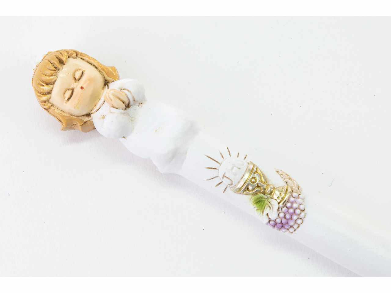 Penna bimba per comunione in resina 17 cm