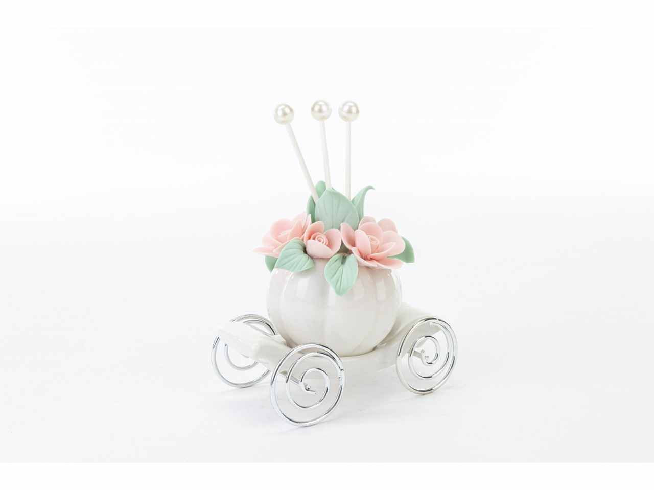 Profumatore carrozza fiore 12x7xh.11,5cm 54195