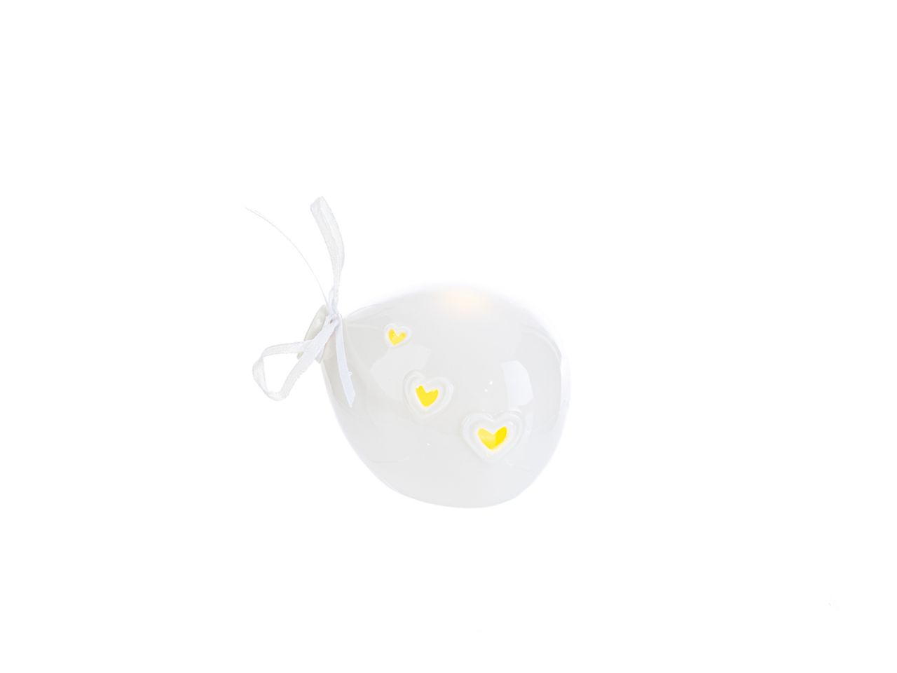Palloncino led porcellana bianco 7x8x6cm