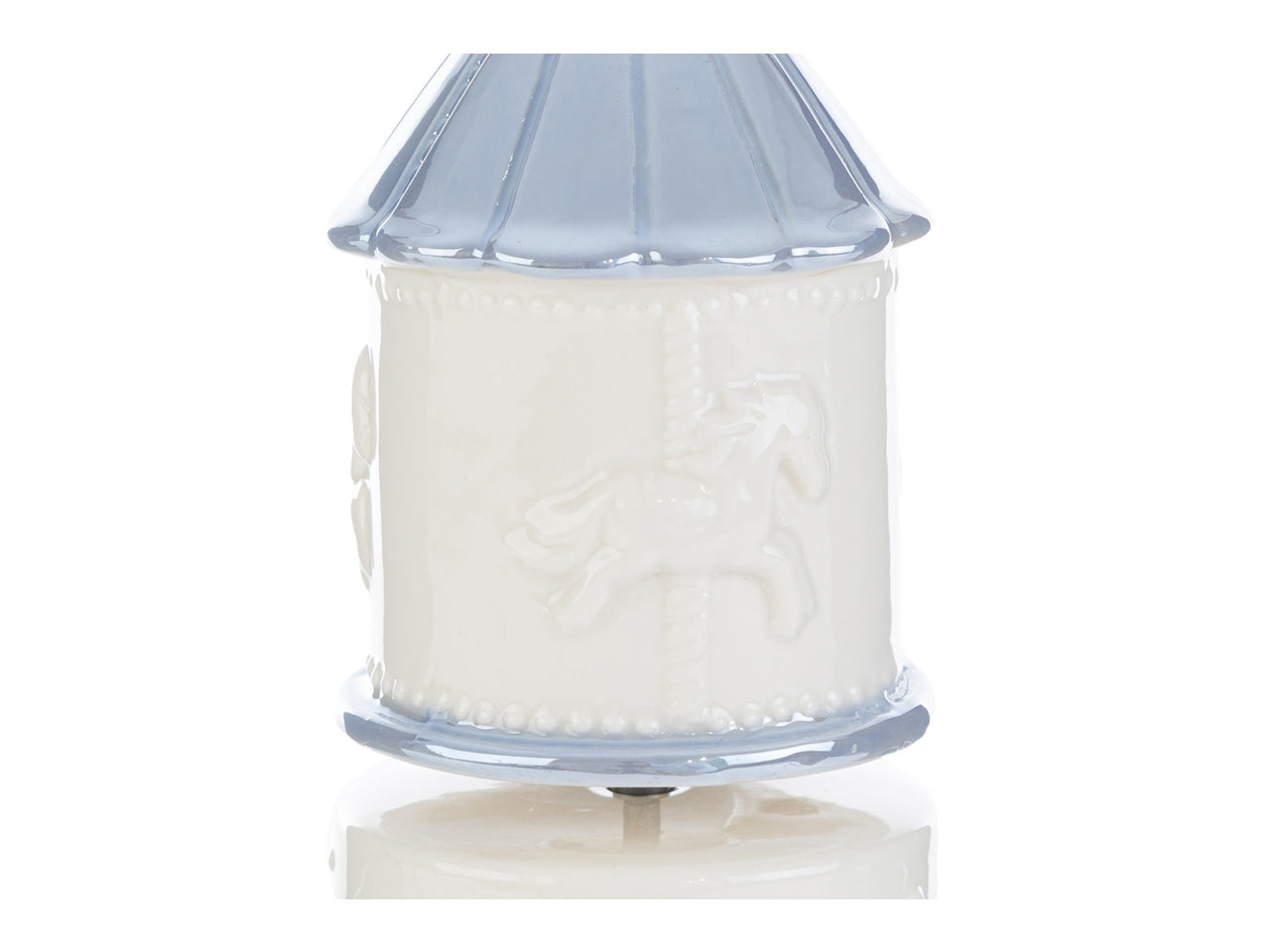 Carillon giostrina porcellana celeste 8x8xh.16,5cm con astuccio
