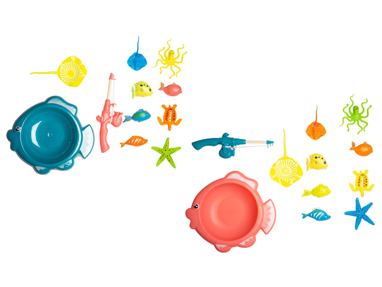 Gioco di pesca il set contiene 11 oggetti in 2 assortimenti