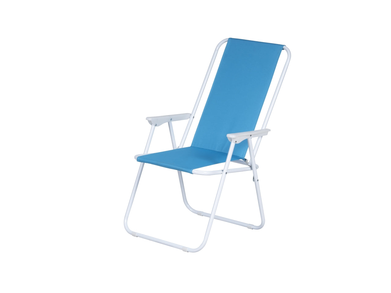Sedia pieghevole in acciaio e poliestere azzurro 52x48x86 cm - Nataluna