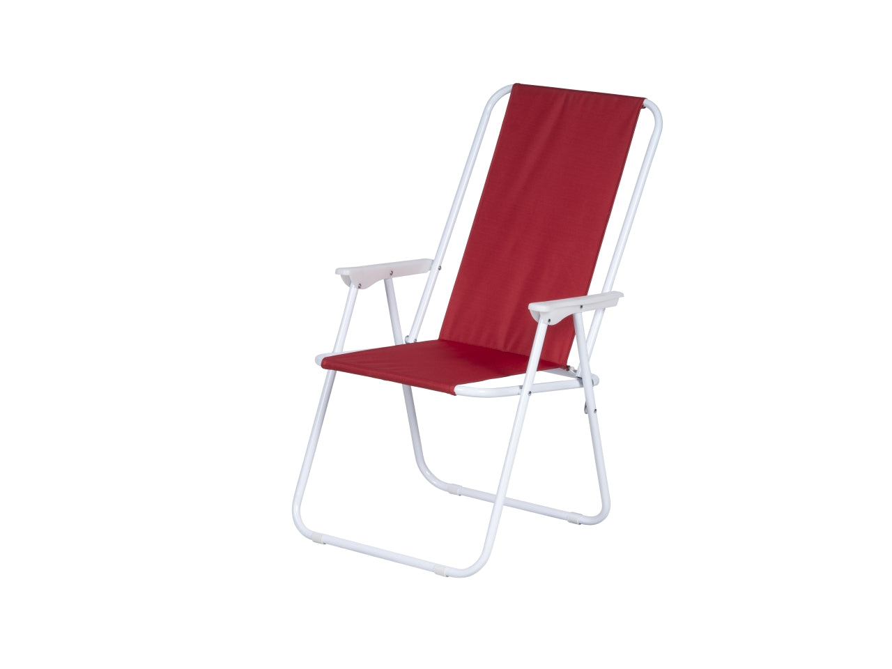 Sedia pieghevole in acciaio e poliestere rosso 52x48x86 cm - Nataluna