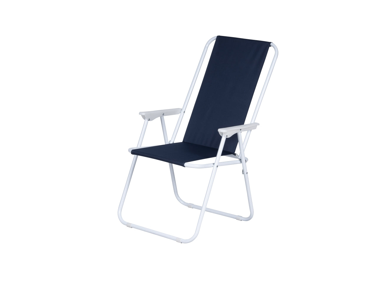 Sedia pieghevole in acciaio e poliestere nero 52x48x86 cm - Nataluna