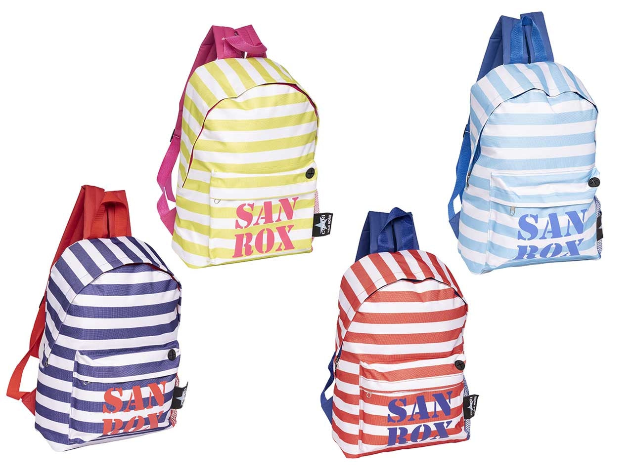 San rox zaino in poliestere 40x29x12cm stripe
