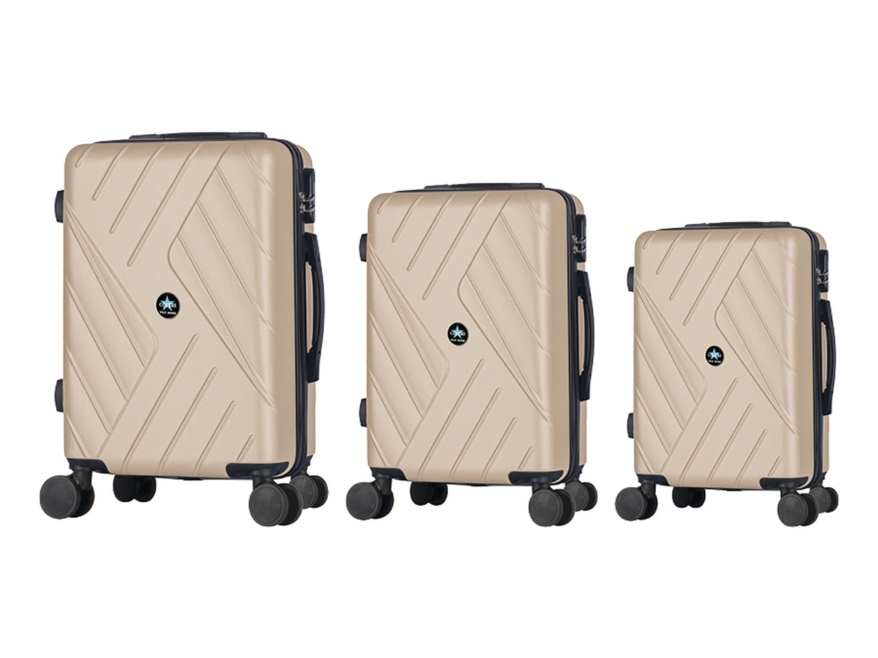 Coveri set 3 trolley h.56/66/76 basilea panna