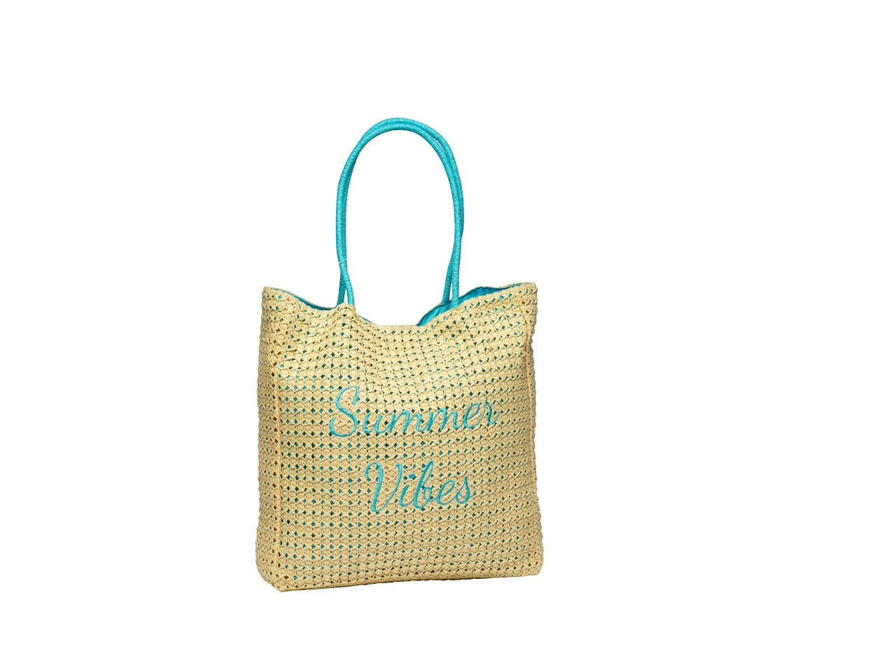 Borsa mare summer vibes 40x12x42cm in 4 colori assortiti
