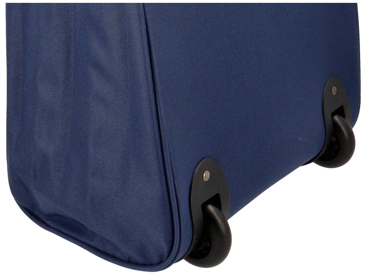 Trolley da cabina 35x20x50 cm in tessuto blu e fuxia con tasca anteriore, manico telescopico e maniglia superiore - Coveri
