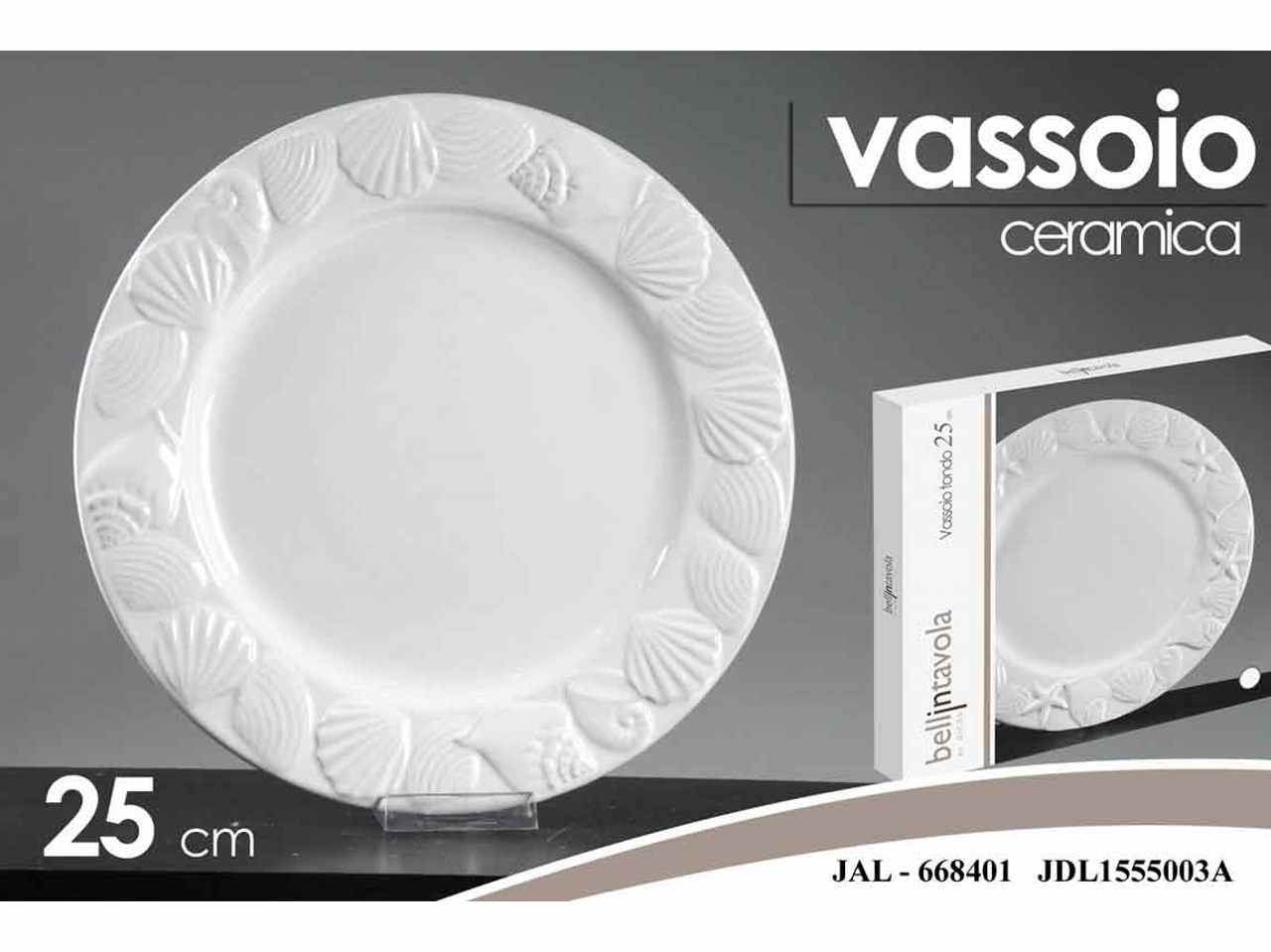 Vassoio tondo 25cm bianco 668401