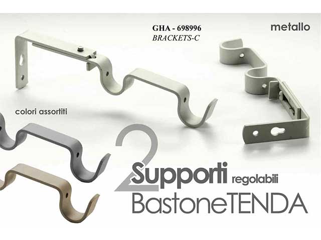 Supporto regolabile per bastone tenda 698996