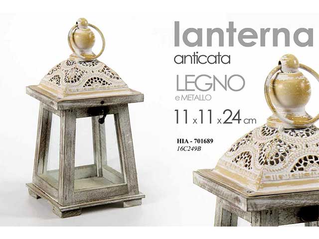 Lanterna 11x11x24cm anticata 701689