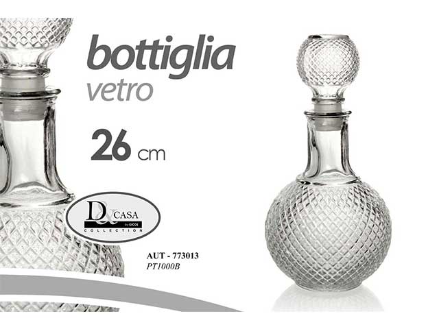 Bottiglia vetro 1000ml 13x26 773013